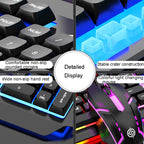 K-Snake Mechanical Feel Keyboard Mouse Kit USB Wired 104 Keycaps Computer Keyboard, Keyboard+Mouse (Black Gray), Keyboard+Mouse (White Blue), Keyboard+Mouse (White), Keyboard+Mouse (Black), Single Keyboard (White), Single Keyboard (Black)