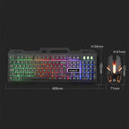 K-Snake Mechanical Feel Keyboard Mouse Kit USB Wired 104 Keycaps Computer Keyboard, Keyboard+Mouse (Black Gray), Keyboard+Mouse (White Blue), Keyboard+Mouse (White), Keyboard+Mouse (Black), Single Keyboard (White), Single Keyboard (Black)