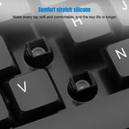 K-Snake WK800 Wireless 2.4G Keyboard Mouse Set Tabletop Computer Notebook Business Office House Use, White, Black