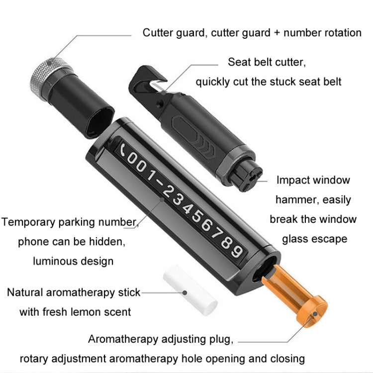 Multifunctional Break Window Mini Safety Hammer Parking Number Plate