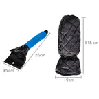 Vehicle Mounted Snow Shovel De-Icer Cleaning Tool, Black+Gloves, Blue+Gloves, Red+Gloves, Black, Blue, Red