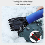 Vehicle Mounted Snow Shovel De-Icer Cleaning Tool, Black+Gloves, Blue+Gloves, Red+Gloves, Black, Blue, Red
