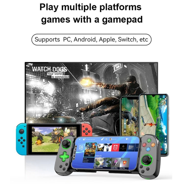 D7 BT5.0 Retractable Gamepad With Light For PC / Android / IPhone /Win7 10 11/Mac OS/Switch, D7 (Black), D7 (White), D7 (Purple)