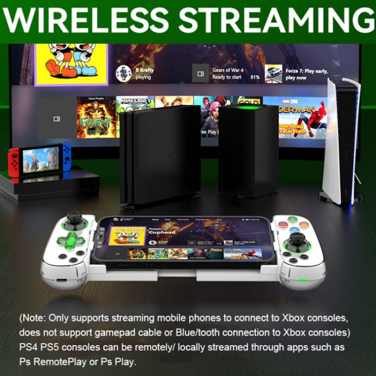 D7 BT5.0 Retractable Gamepad With Light For PC / Android / IPhone /Win7 10 11/Mac OS/Switch, D7 (Black), D7 (White), D7 (Purple)