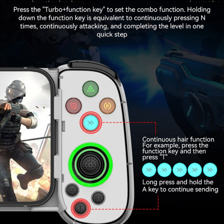 D7 BT5.0 Retractable Gamepad With Light For PC / Android / IPhone /Win7 10 11/Mac OS/Switch, D7 (Black), D7 (White), D7 (Purple)
