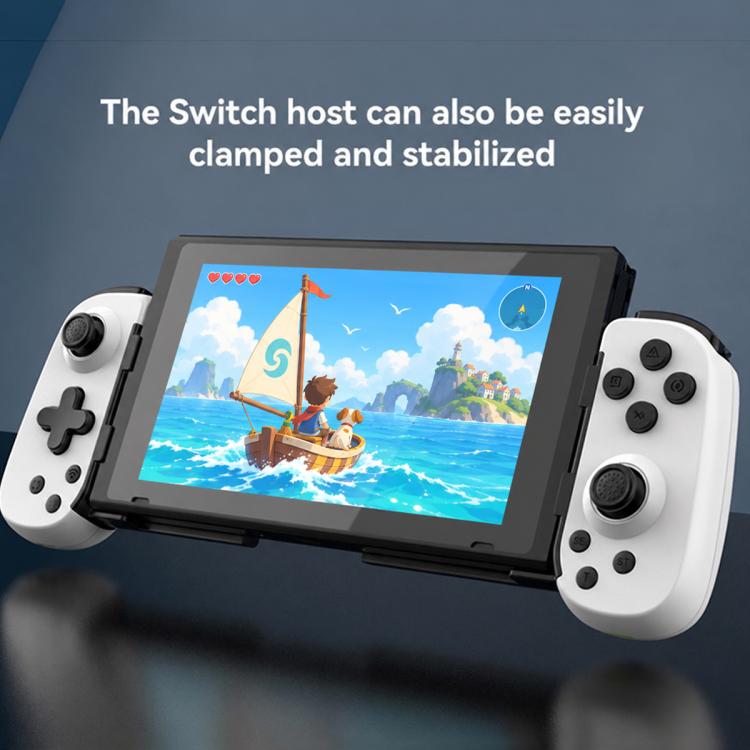 D6  Bluetooth Retractable Gamepad Dual Hall Six-Axis Somatosensory For Android/IPhone /Switch, D6 Black, D6 White Black