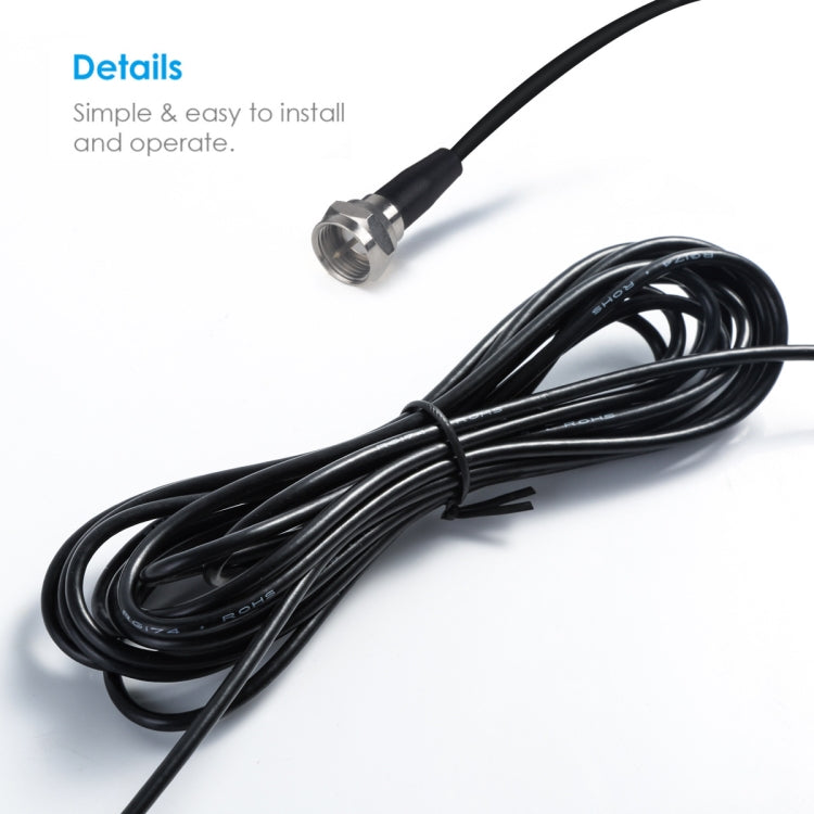 Extended Radio Antenna With Magnetic Base TV Adapting F-Connector FM Regulatory TV Radio Antenna