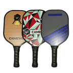 CAMEWIN  Carbon Fiber Pickleball Racket Set Include 2 Paddles+4 Balls+4 Hand Glue+1 Cover Bag