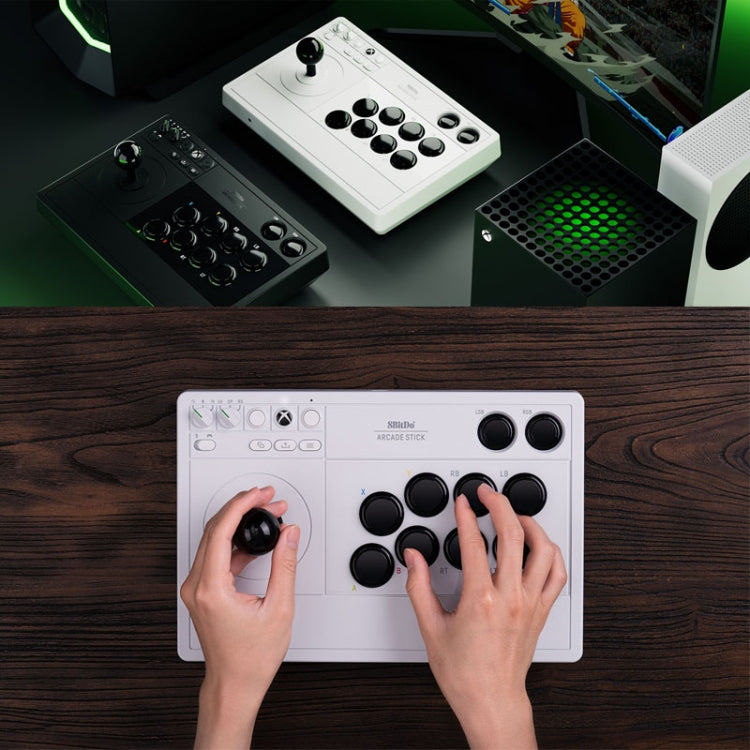 8Bitdo Wireless 2.4G Arcade Stick For XBOX Series X / S / XBOX One / Windows 10, 2.4G (White), 2.4G (Black)