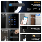 C91 Tuya Smart WiFi Password Fingerprint Electronic Door Lock, C91 Black, C91 Silver, C91 Bronze