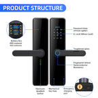 C91 Tuya Smart WiFi Password Fingerprint Electronic Door Lock, C91 Black, C91 Silver, C91 Bronze