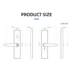 C91 Tuya Smart WiFi Password Fingerprint Electronic Door Lock, C91 Black, C91 Silver, C91 Bronze