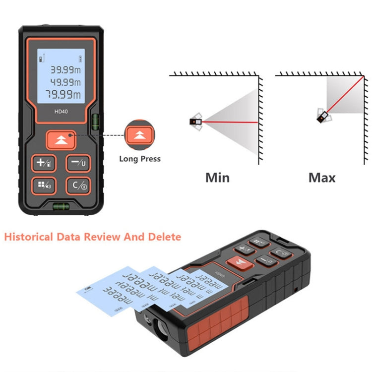 High Accuracy Laser Rangefinder Laser Electronics Ruler, HILDA HD40, HILDA HD60, HILDA HD80, HILDA HD100