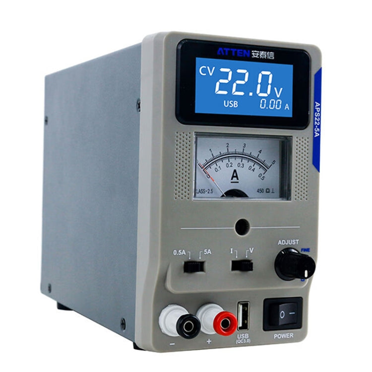 USB Digital Variable Adjustable Laboratory DC Power Supply For Mobile Repair, EU Plug, ATTEN APS22-5A 22V 5A, ATTEN APS15-3A 15V 3A