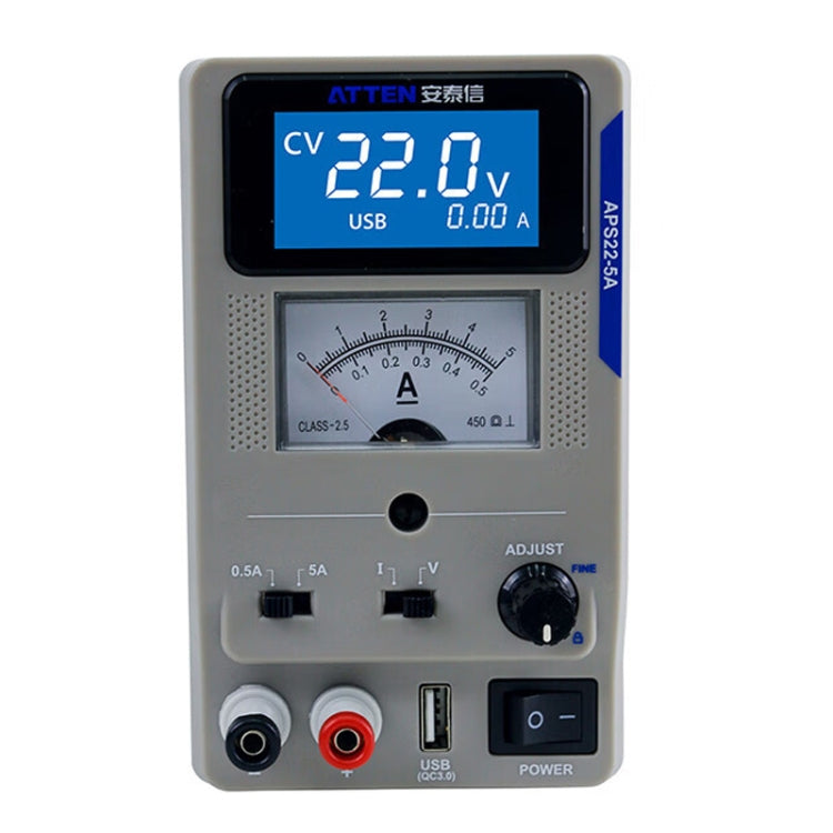 USB Digital Variable Adjustable Laboratory DC Power Supply For Mobile Repair, EU Plug, ATTEN APS22-5A 22V 5A, ATTEN APS15-3A 15V 3A