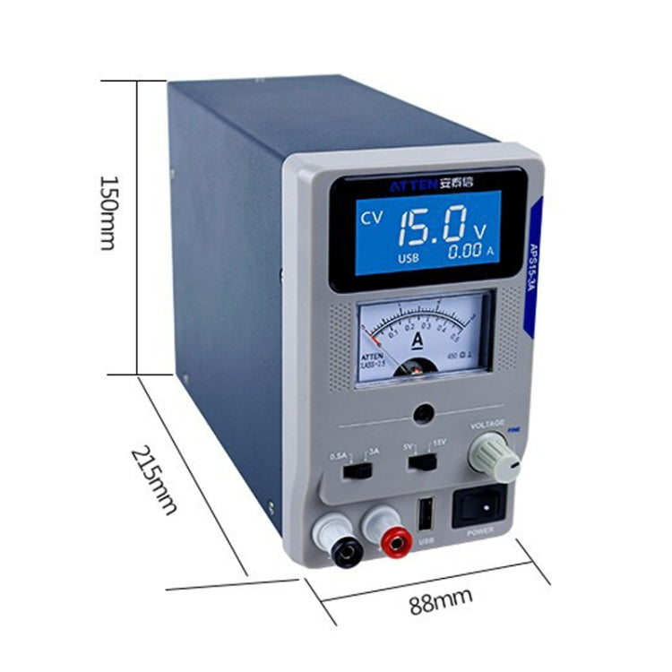 USB Digital Variable Adjustable Laboratory DC Power Supply For Mobile Repair, EU Plug, ATTEN APS22-5A 22V 5A