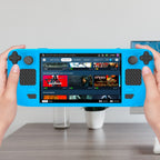 JYS JYS-SD011 For Steam Deck 7pcs/set Host Silicone Case With Joystick Cap+Touch Board Sticker Set, Red, Black, Blue