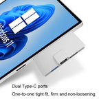 For Surface Pro 8 / 9 / X Dual Type-C Computer Expansion Hub 7 In 1 Docking Station, For Surface Pro 8 / 9 / X