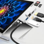 For Surface Pro 8 / 9 / X Dual Type-C Computer Expansion Hub 7 In 1 Docking Station, For Surface Pro 8 / 9 / X