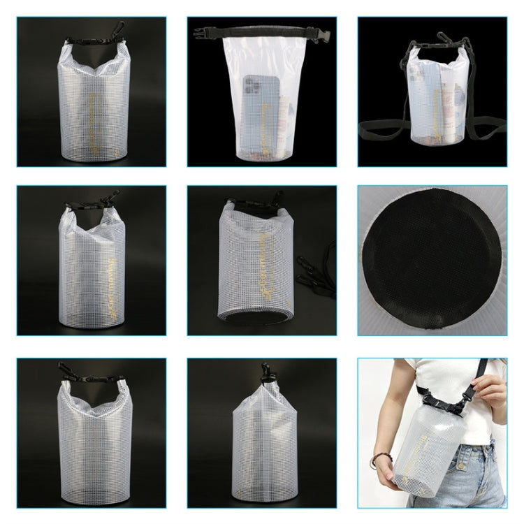 2L Outdoor Translucent Waterproof Bag Beach Rafting Swimming Bag, without Strap, with Strap