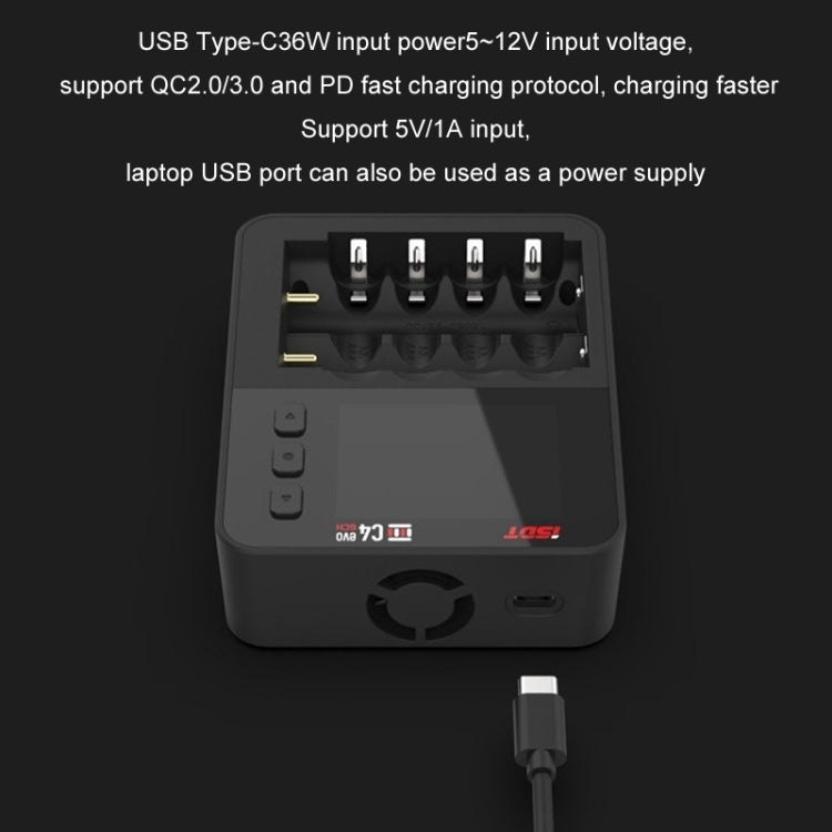 ISDT C4 EVO NiMH/NiCd Cylindrical Lithium Battery Smart Charger