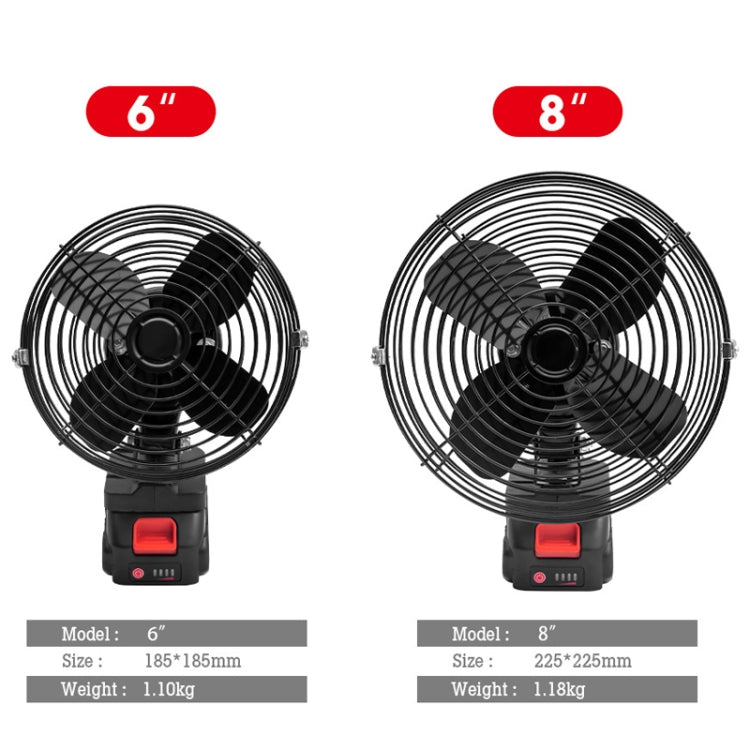 HILDA Portable Powerful Fan Outdoor Hair Dryer, With EU Plug Adaptor, 6 inch With 1 Battery (1500mAh), 6 inch With 2 Battery (1500mAh), 6 inch With 1 Battery (3000mAh), 6 inch With 2 Battery (3000mAh), 8 inch With 1 Battery (1500mAh)                   ...