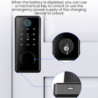 C87 Automatic Fingerprint Lock Entry Door Password Smart Lock, C87 Black