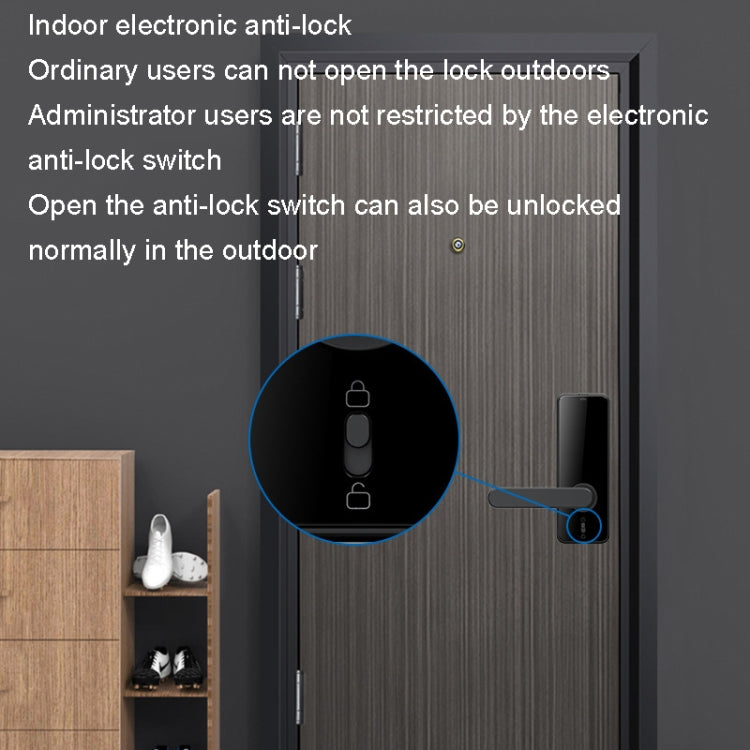 C89 Smart Fingerprint Password Lock Home Indoor Door TUYA System Lock, C89 Silver, C89 Black