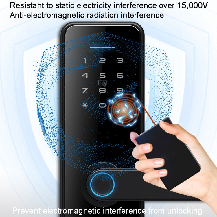 C89 Smart Fingerprint Password Lock Home Indoor Door TUYA System Lock, C89 Silver, C89 Black