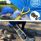 Tarp Grip Outdoor Camping Tent Hook And Loop Car Cover Pool Awning Fasteners, 2pcs /Pack