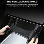 For Tesla Model Y / 3 Center Side Storage Box Side Organizer Saddle Box Interior Modification Accessories, Center Side Storage Box