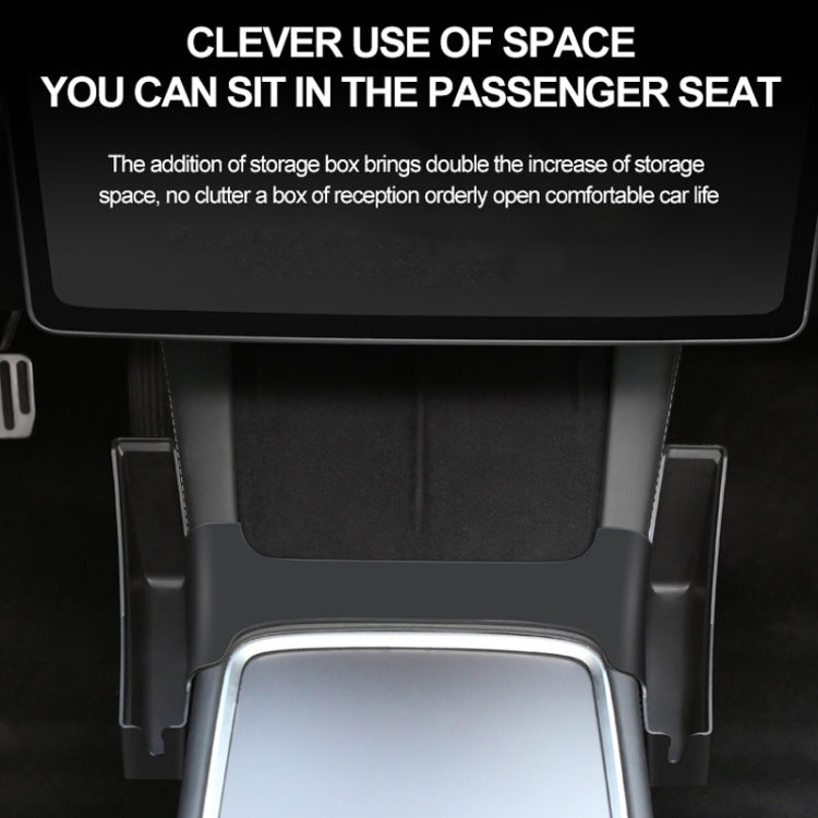 For Tesla Model Y / 3 Center Side Storage Box Side Organizer Saddle Box Interior Modification Accessories, Center Side Storage Box