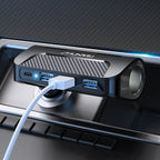 SHUNWEI SD-1920 120W PD18W+5A 3-Port USB Car Multifunctional Rotatable Fast Charger