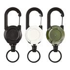 Flexible Climbing Backpack Buckle Retractable Pull Badges Reel Sports Keychain, Flexible