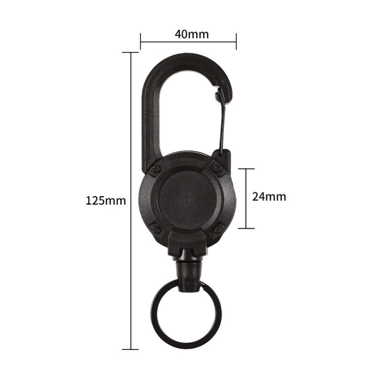 Flexible Climbing Backpack Buckle Retractable Pull Badges Reel Sports Keychain, Flexible