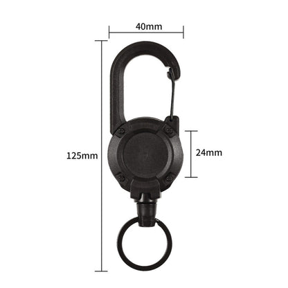 Flexible Climbing Backpack Buckle Retractable Pull Badges Reel Sports Keychain, Flexible