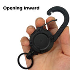 Flexible Climbing Backpack Buckle Retractable Pull Badges Reel Sports Keychain, Flexible