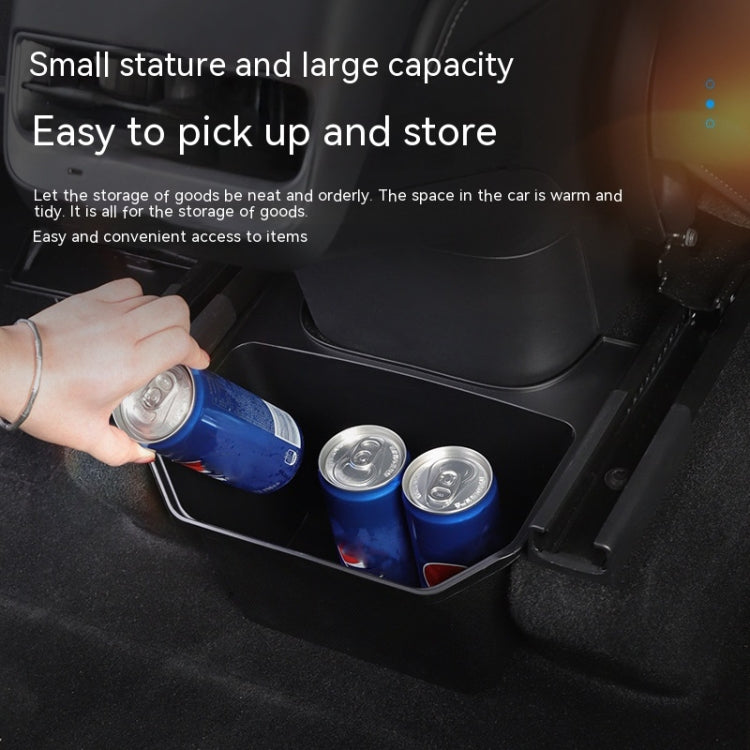 For Tesla Model Y Garbage Can Bin Accessories Rear Center Console Storage Box Organizer, White, Black