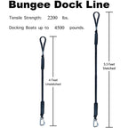 Pier Stainless Steel Clamp Boat Rope Accessories PWC Built-In Buffer Kayak Mooring Cable, Black, Black Blue Red, Blue White Black