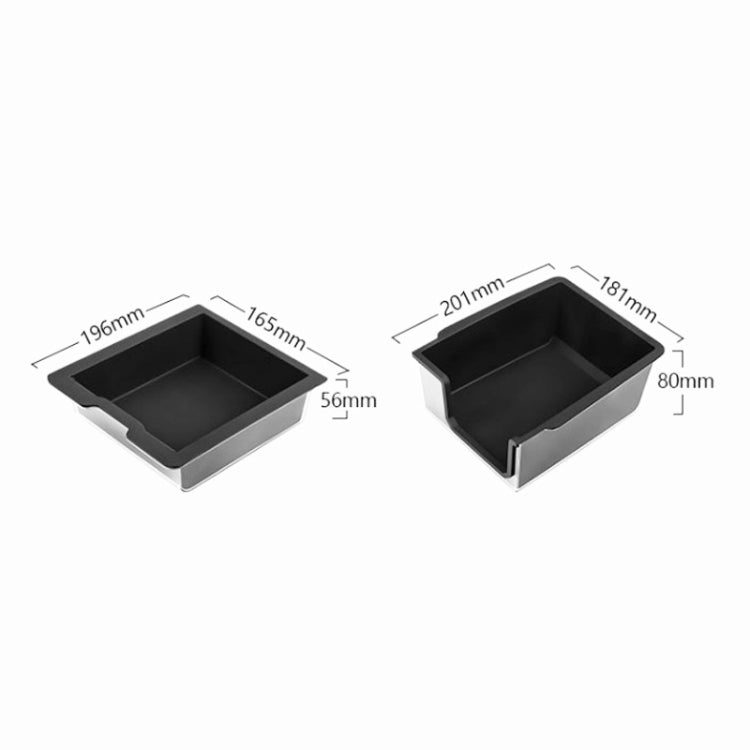 For Tesla Model 3 / Y Silicone Double Layer Storage Small Ice Box, Center Front With Divider (Black), Center Front With Divider (Pink), Center Front No Separation (Black), Center Front No Separation (Pink), Rear Center No Separation (Black)            ...