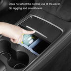 For Tesla Model 3 / Y Silicone Double Layer Storage Small Ice Box, Center Front With Divider (Black), Center Front With Divider (Pink), Center Front No Separation (Black), Center Front No Separation (Pink), Rear Center No Separation (Black)            ...