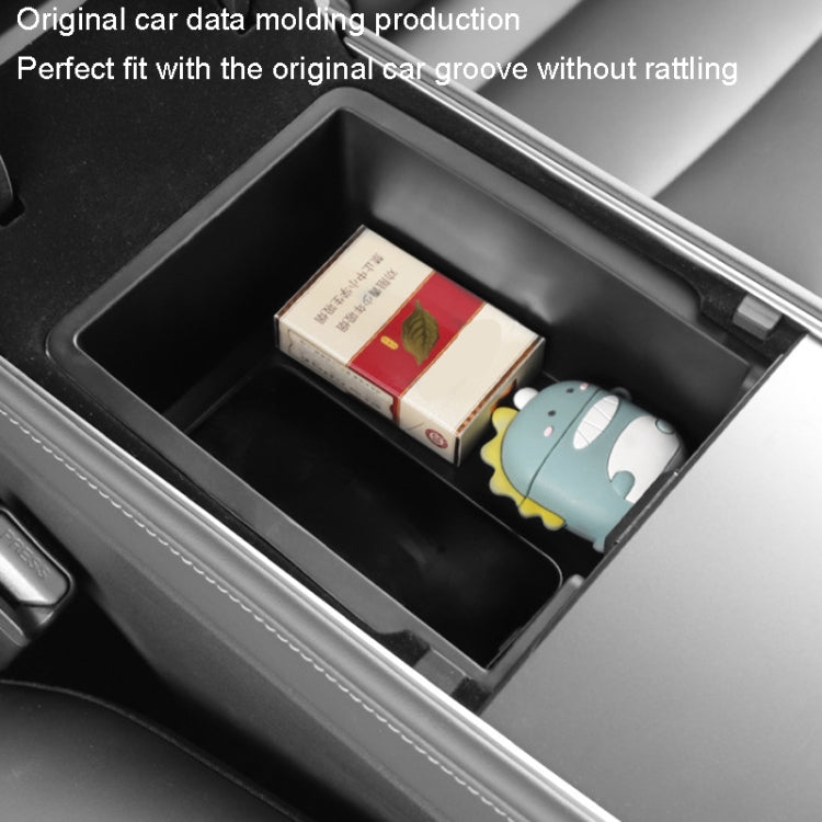 For Tesla Model 3 / Y Silicone Double Layer Storage Small Ice Box, Center Front With Divider (Black), Center Front With Divider (Pink), Center Front No Separation (Black), Center Front No Separation (Pink), Rear Center No Separation (Black)            ...