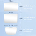 For Tesla Model Y Ice Crystal Sunshade Car Roof Front And Rear Sunroof Shade, 2pcs /Set, 3pcs /Set, 4pcs /Set, 5pcs /Set