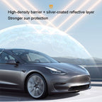 For Tesla Model Y Ice Crystal Sunshade Car Roof Front And Rear Sunroof Shade, 2pcs /Set, 3pcs /Set, 4pcs /Set, 5pcs /Set