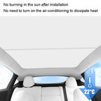 For Tesla Model Y Ice Crystal Sunshade Car Roof Front And Rear Sunroof Shade, 2pcs /Set, 3pcs /Set, 4pcs /Set, 5pcs /Set