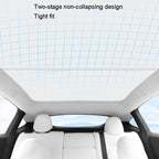 For Tesla Model Y Ice Crystal Sunshade Car Roof Front And Rear Sunroof Shade, 2pcs /Set, 3pcs /Set, 4pcs /Set, 5pcs /Set