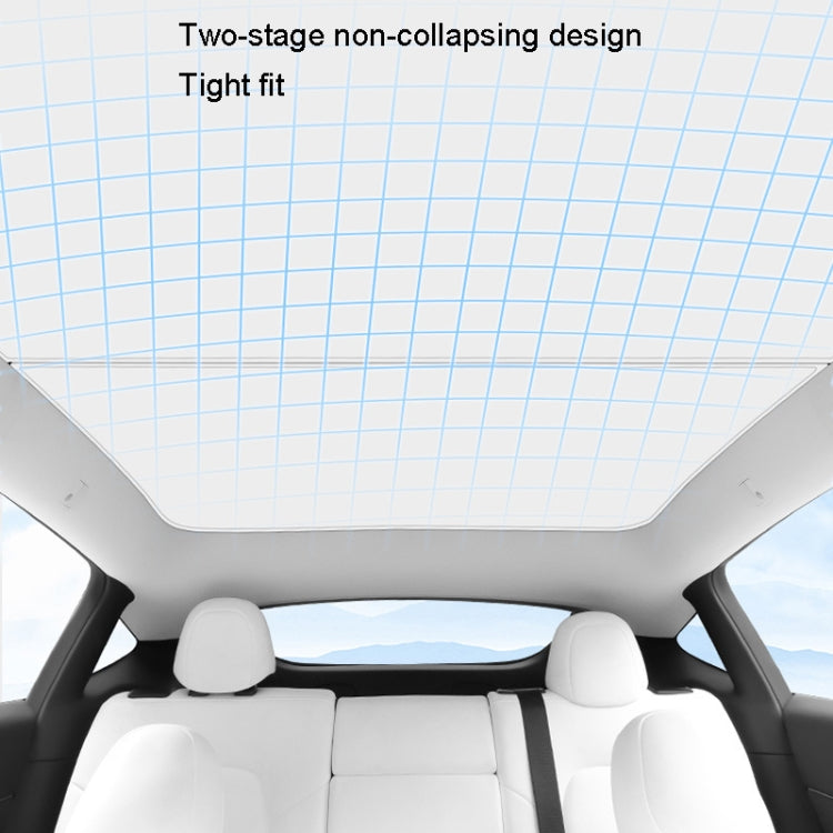 For Tesla Model Y Ice Crystal Sunshade Car Roof Front And Rear Sunroof Shade, 2pcs /Set, 3pcs /Set, 4pcs /Set, 5pcs /Set