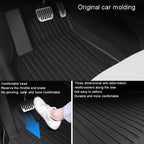 TPE Injection Car Foot Mats Interior Accessories, 3pcs /Set For Tesla Model Y, 3pcs /Set For Tesla Model 3, 6pcs /Set For Tesla Model Y Double Layer, 6pcs /Set For Tesla Model 3 Double Layer