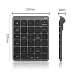 KN-980 28 Keys Portable Wireless Digital Quiet Keypad Computer External Digital Password Keypad