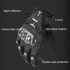 SOMAN Motorcycle Riding Anti-fall Breathable Anti-slip Carbon Fiber Gloves, M, L, XL, XXL